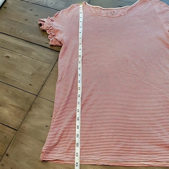 𝅺LOFT ruffled sleeve striped top - Picture 4 of 5